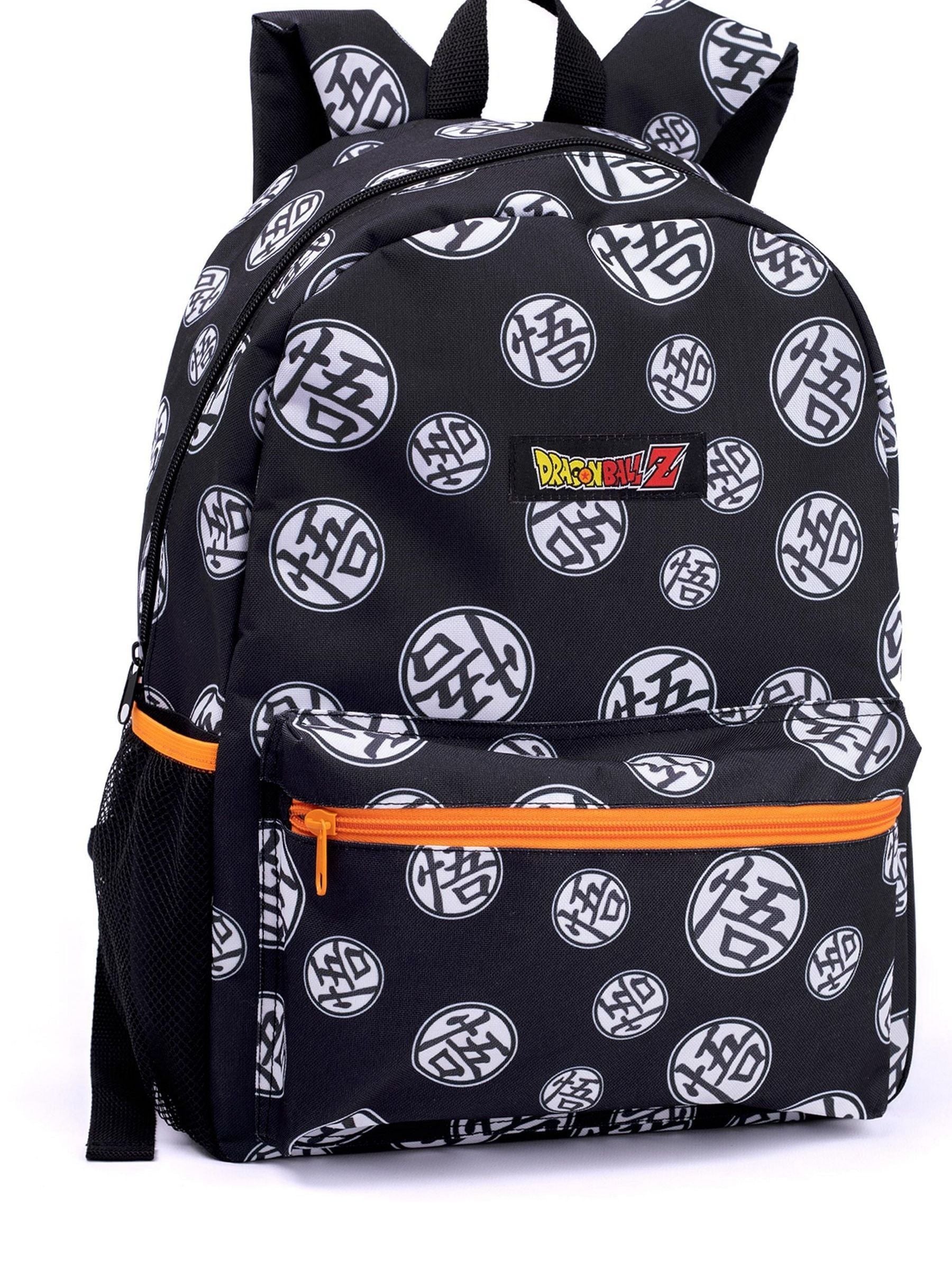 Vanilla Underground Black Dragon Ball Z backpack set 4 piece, imported from the UK