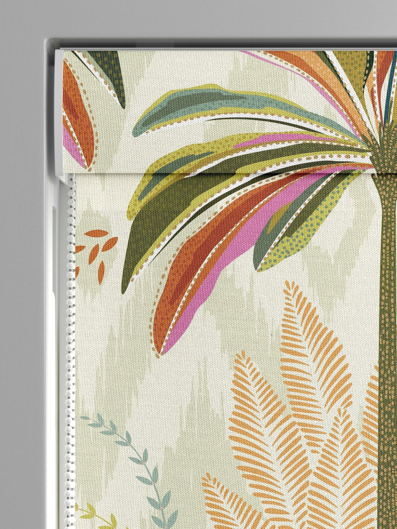 Sara Miller roman blind light stone palm garden cream, UK version