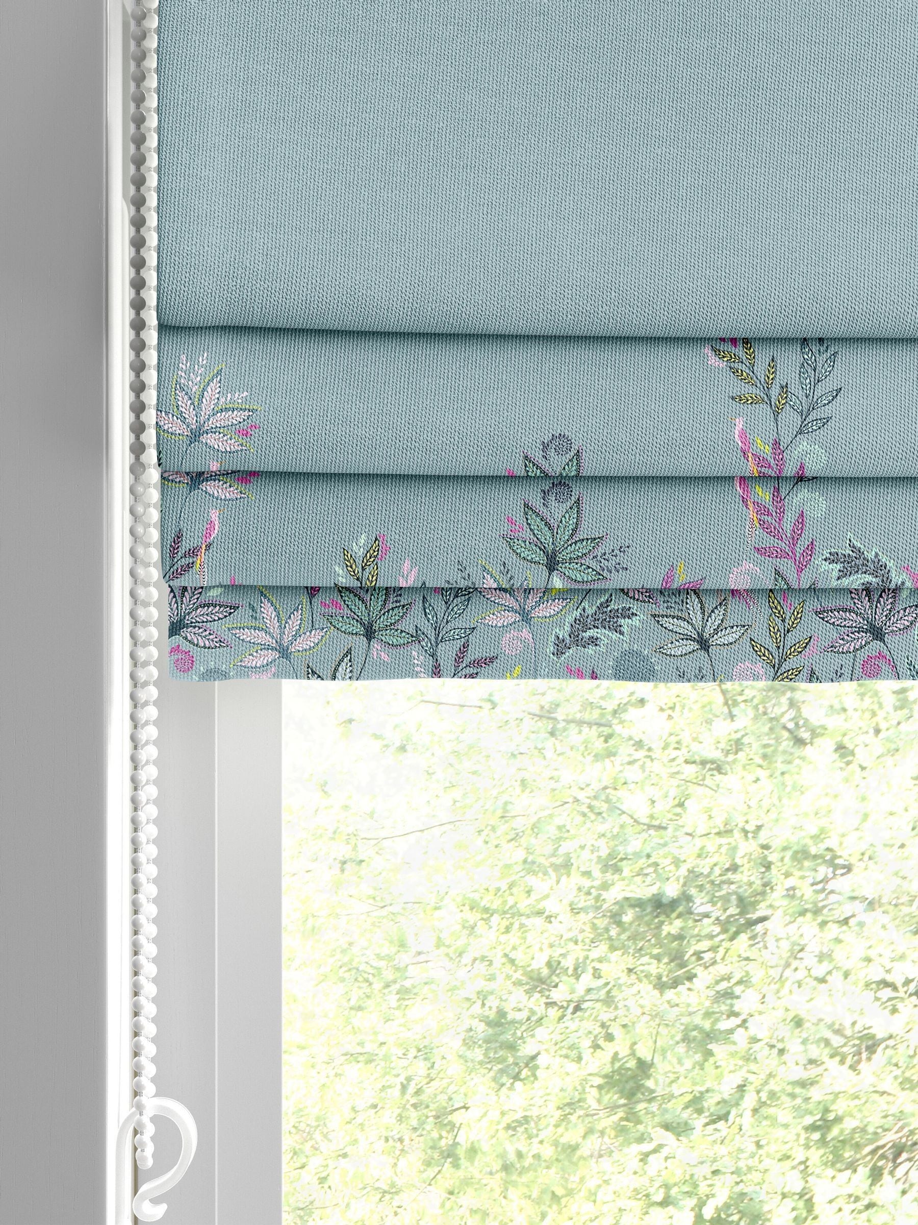 Sara Miller Dusky Blue Botanic Paradise Roman blind 1300x1400mm - British product