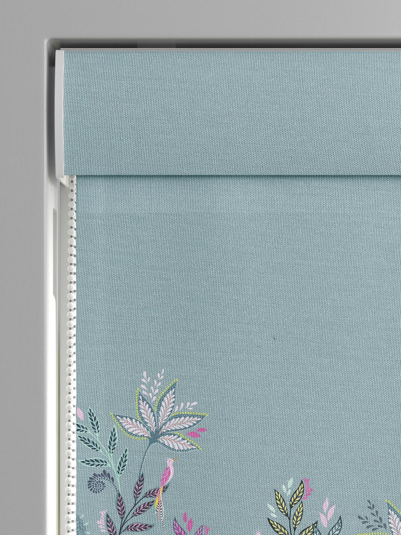 Sara Miller Dusky Blue Botanic Paradise Roman blind 1300x1400mm - British product