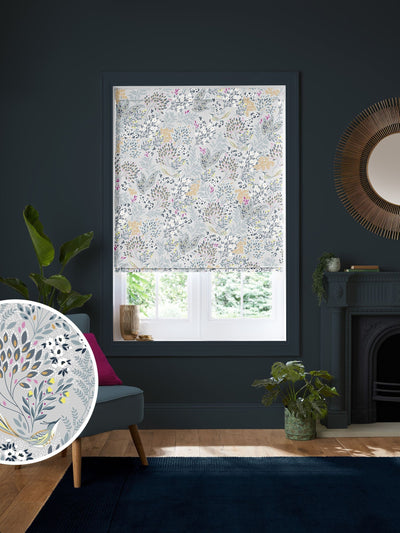 Next Sara Miller Soft Grey Songbird Roman Blind- Buy online at McGrocer