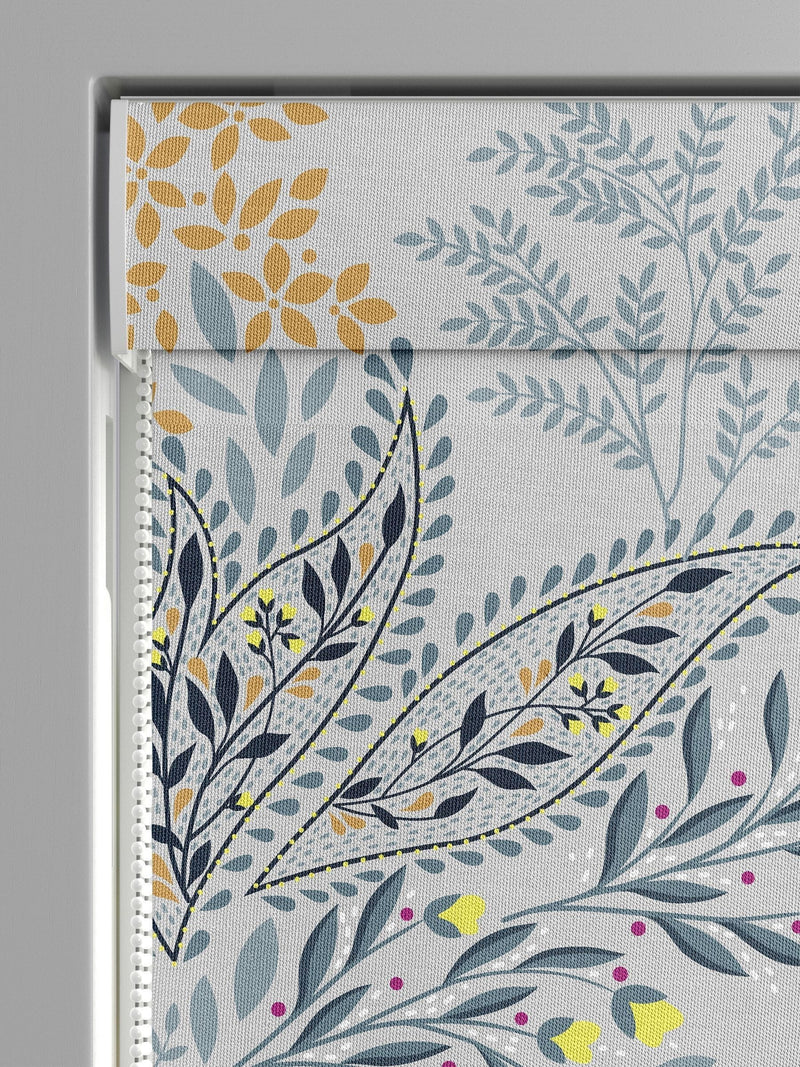 Sara Miller soft grey songbird roman blind - British product