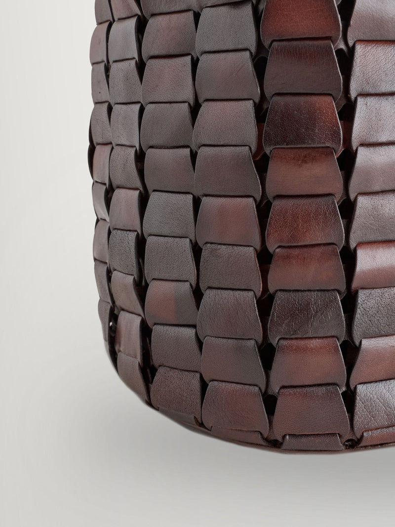 Dragon Diffusion bucket bag brown suede honey link, imported from the UK