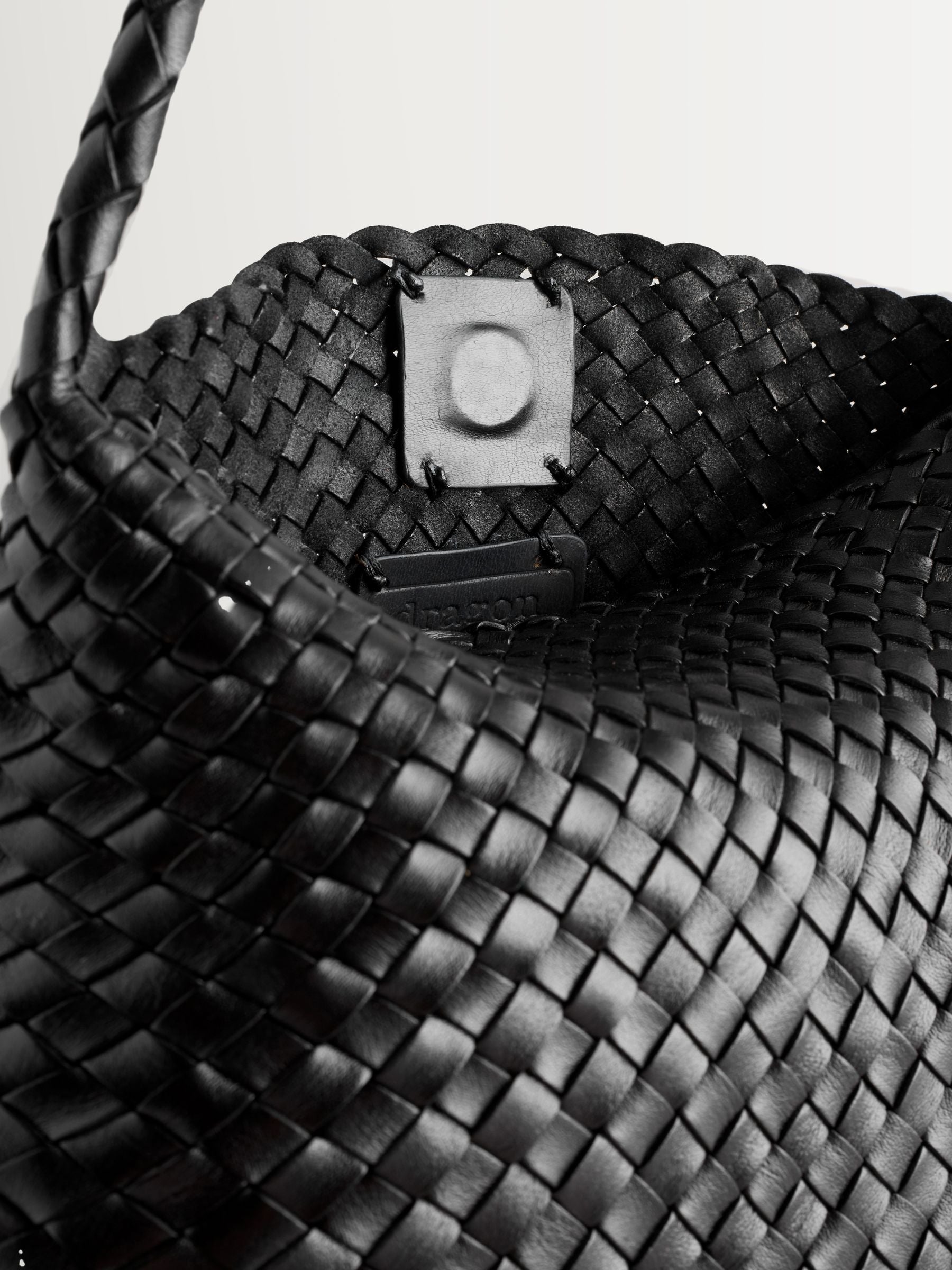 Dragon Diffusion black woven leather Santa Maria bag - British product