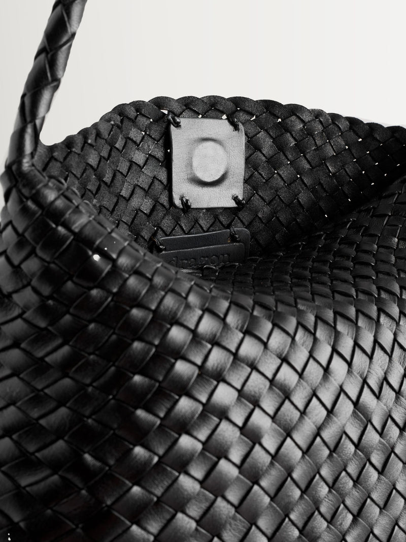 Dragon Diffusion black woven leather Santa Maria bag - British product