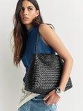 Dragon Diffusion black woven leather Santa Maria bag - British product