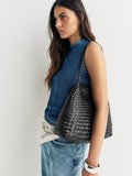 Dragon Diffusion black woven leather Santa Maria bag - British product