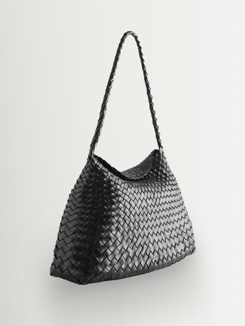Dragon Diffusion black woven leather Santa Maria bag - British product