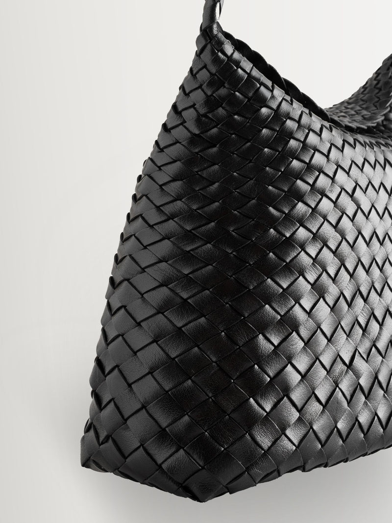 Dragon Diffusion black woven leather Santa Maria bag - British product