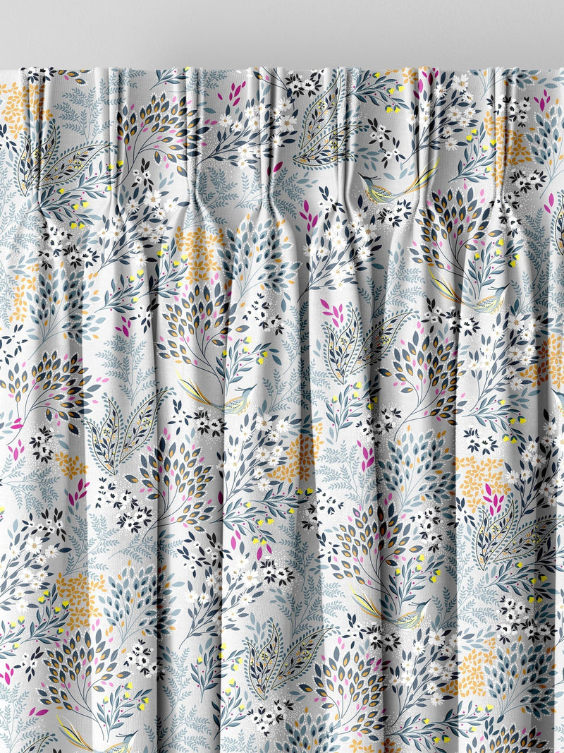 Sara Miller soft grey songbird curtains (British brand)
