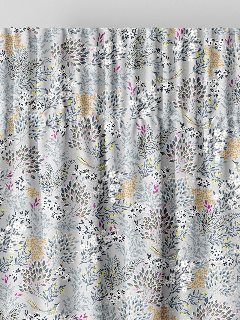 Sara Miller soft grey songbird curtains (British brand)