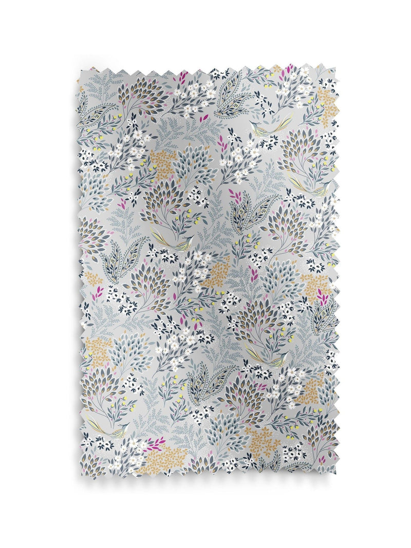 Sara Miller soft grey songbird curtains (British brand)