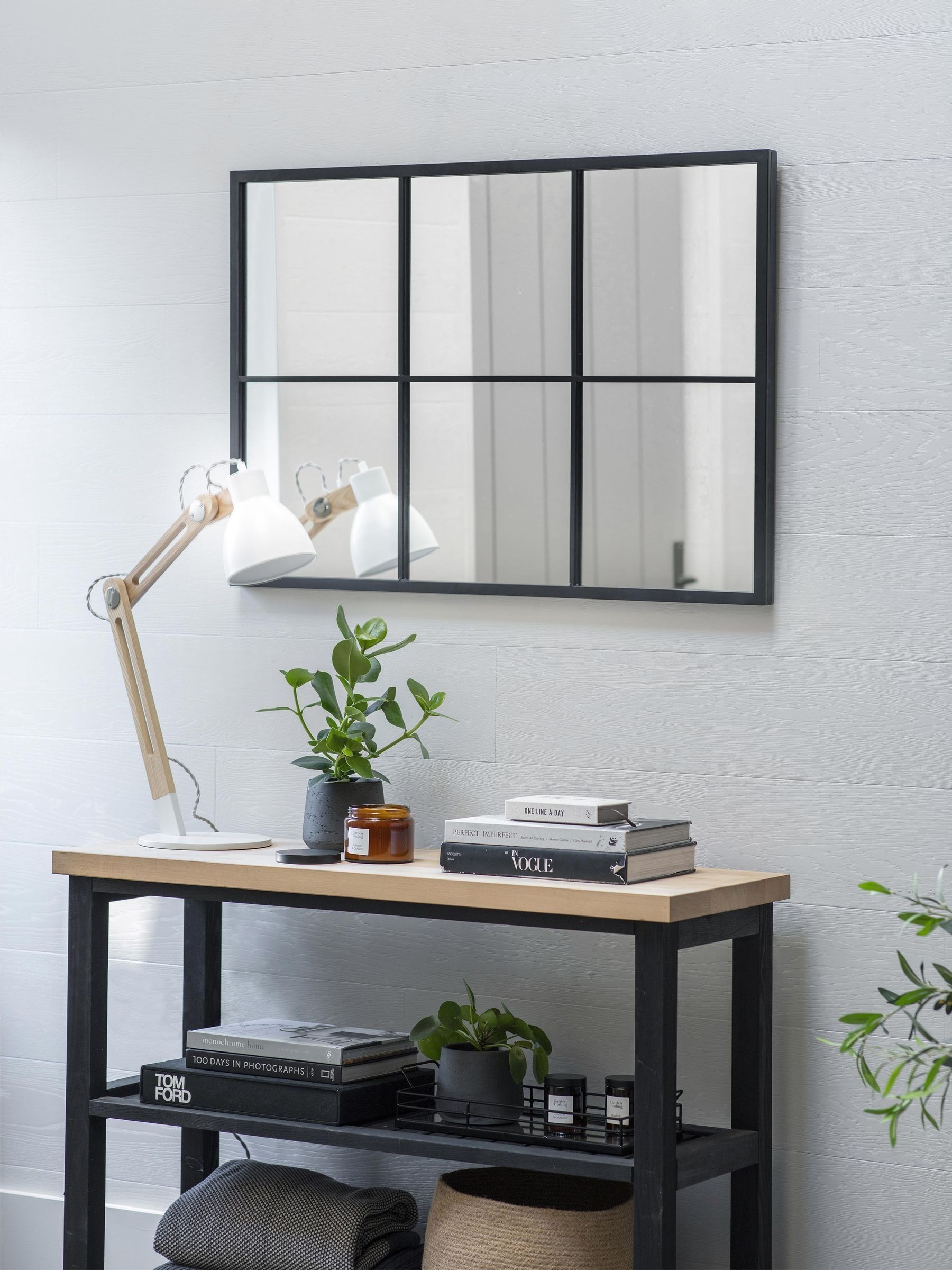 Garden Trading black Fulbrook mirror 100x70cm, UK version
