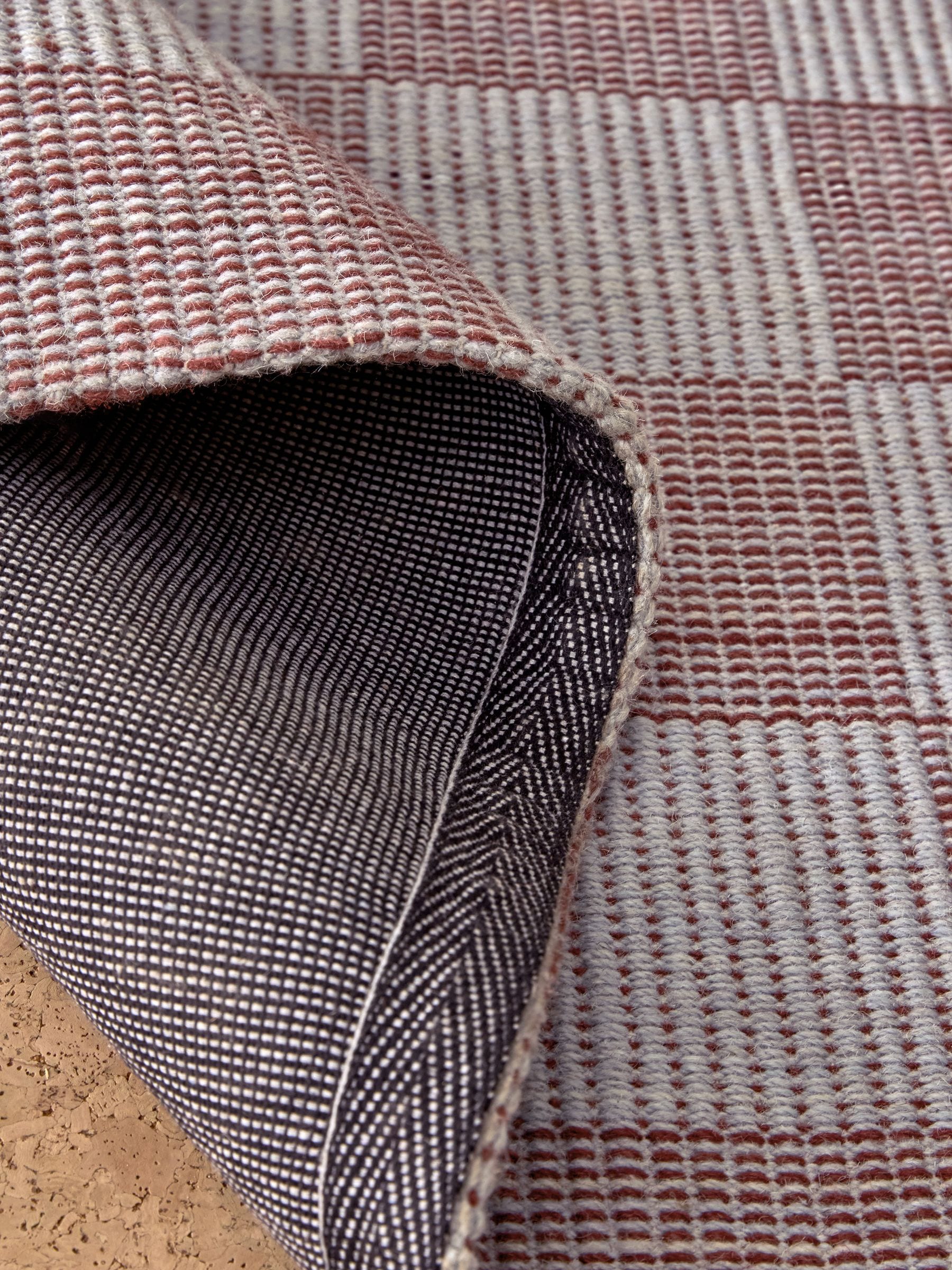 MADE.COM blue Juliette flatweave wool rug, UK version