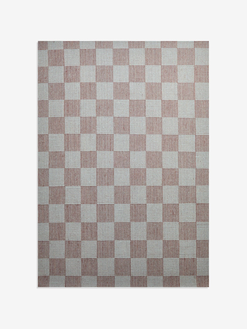 MADE.COM blue Juliette flatweave wool rug, UK version