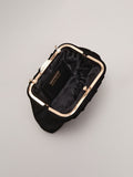 Phase Eight black suede clutch bag with gold detailing 13x25cm - British product