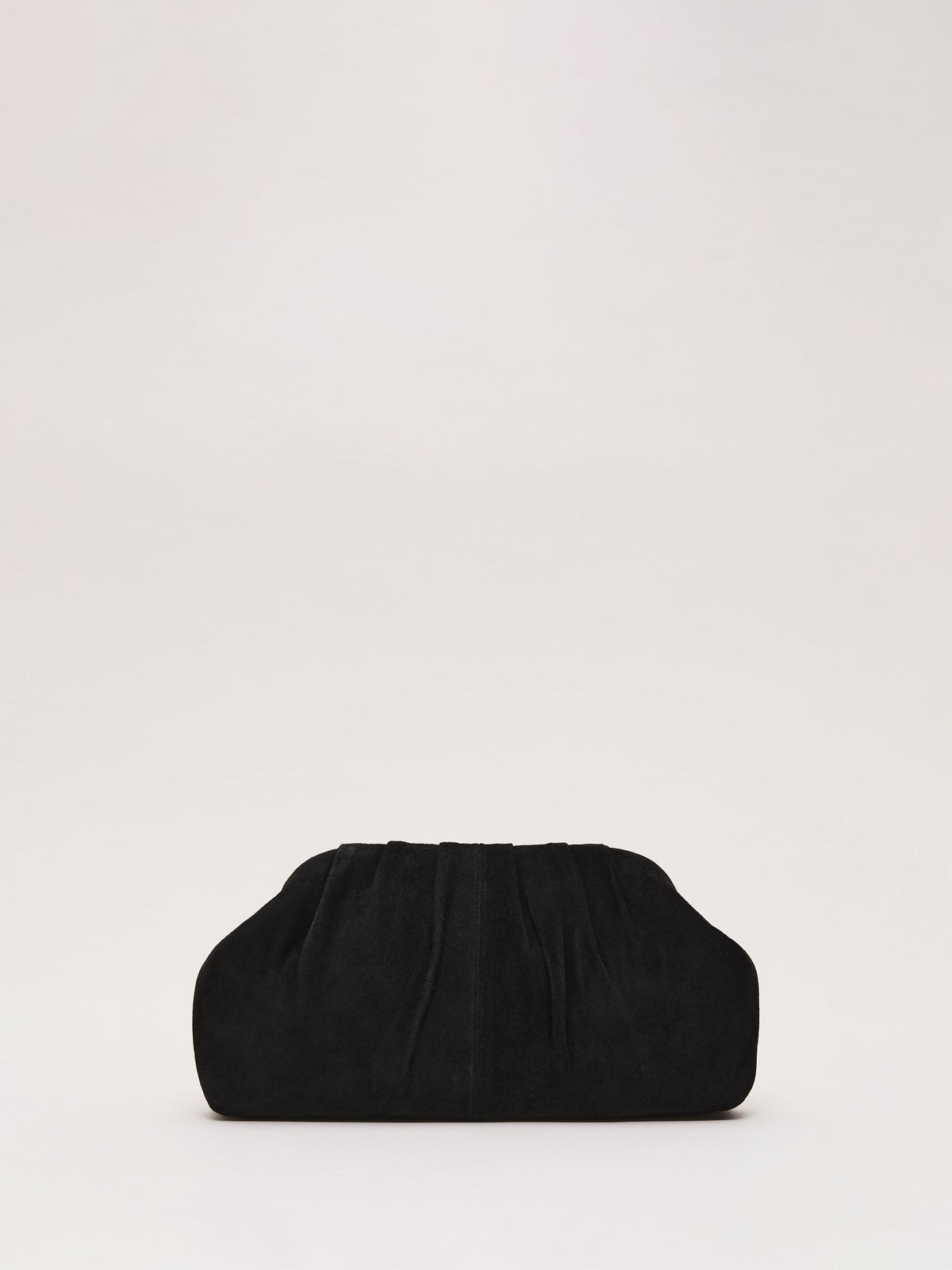 Phase Eight black suede clutch bag with gold detailing 13x25cm - British product