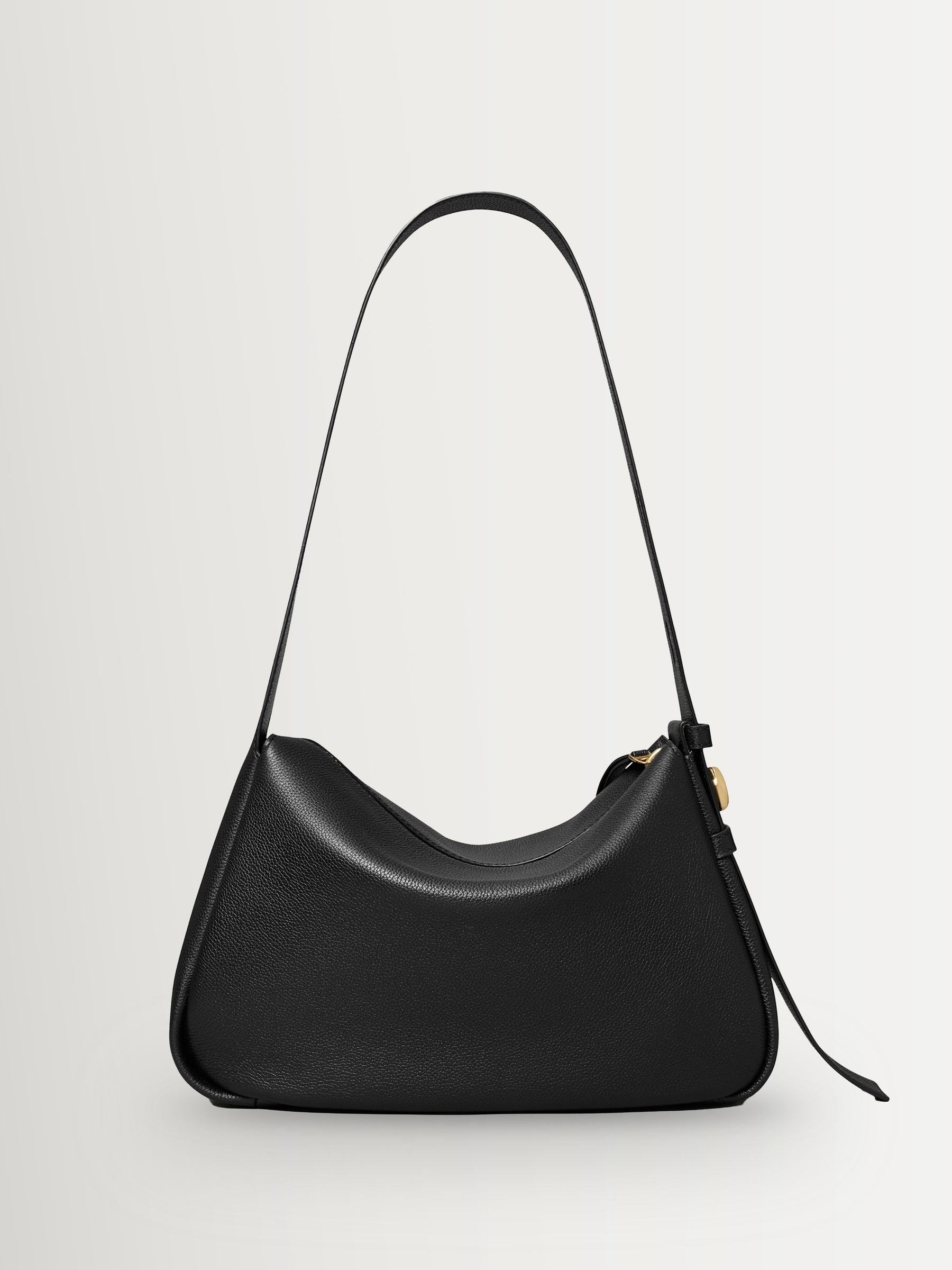 Tory Burch black Romy pebbled leather shoulder bag - British product