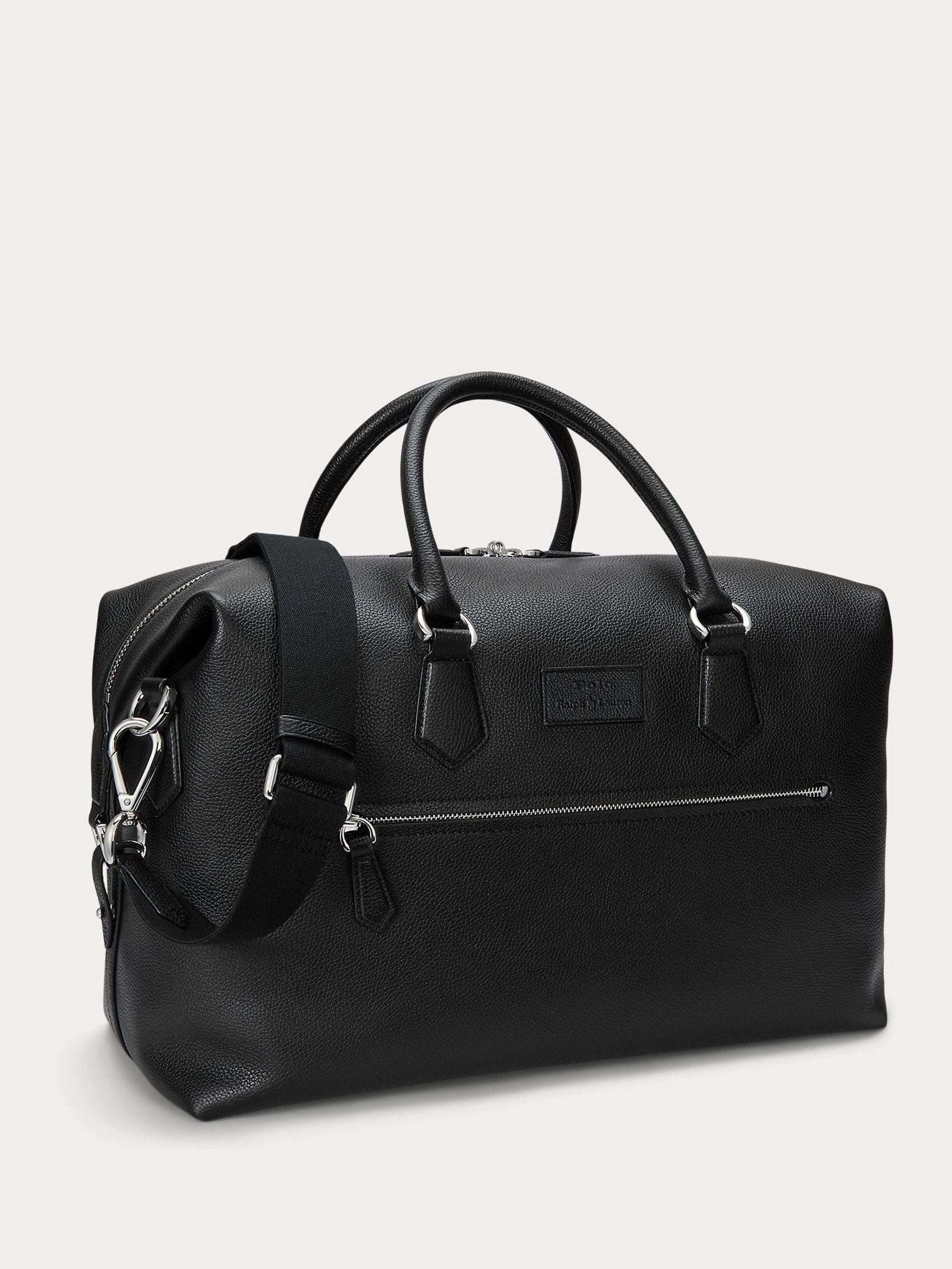 Polo Ralph Lauren black large leather duffle bag imported from the UK