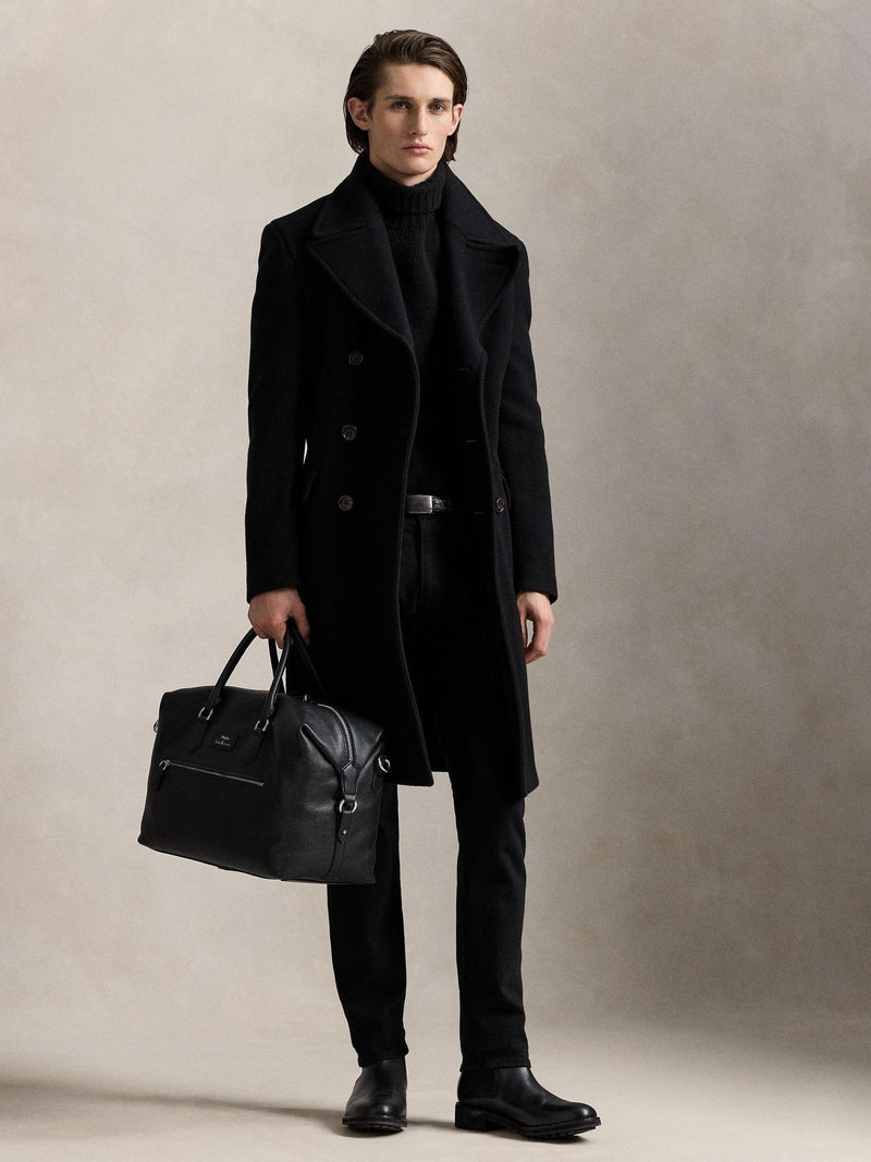 Polo Ralph Lauren black large leather duffle bag imported from the UK
