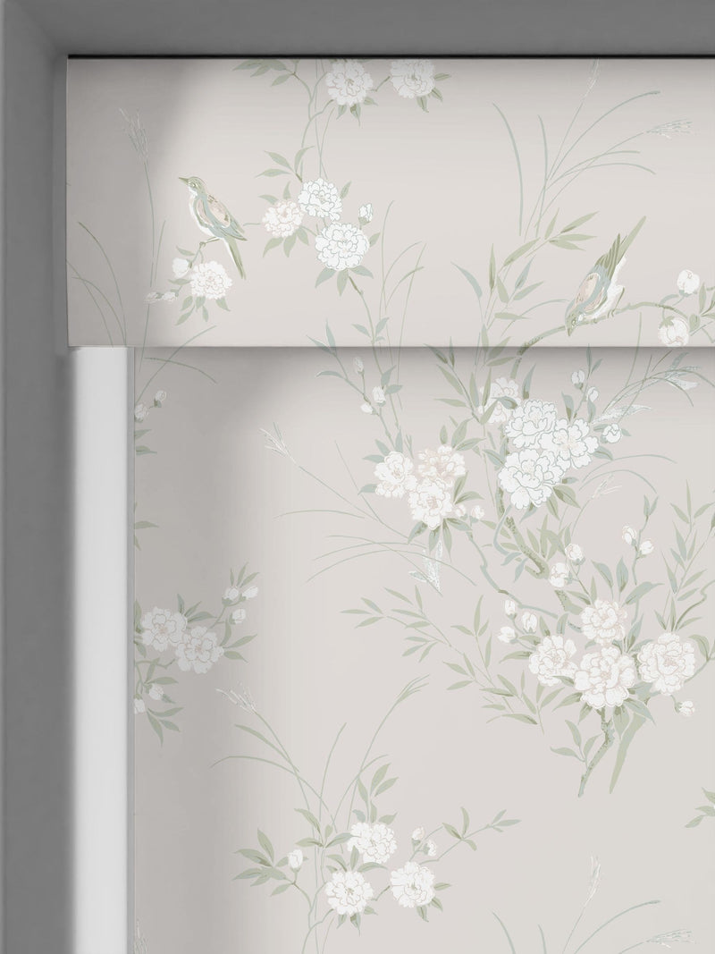 Shabby Chic blackout roller blind bird chinoiserie made to measure, UK version