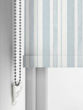 Shabby Chic blackout roller blind pale blue watercolour stripe (British brand)