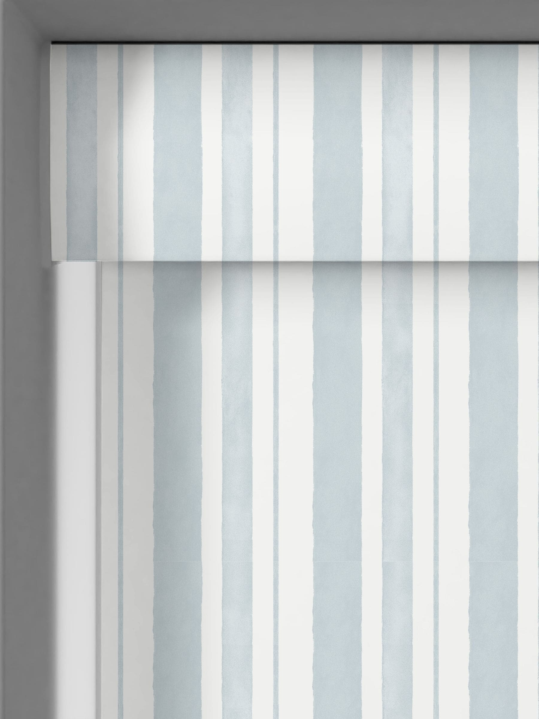 Shabby Chic blackout roller blind pale blue watercolour stripe (British brand)