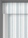 Shabby Chic blackout roller blind pale blue watercolour stripe (British brand)
