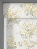 Shabby Chic yellow rose chintz blackout roller blind (British brand)