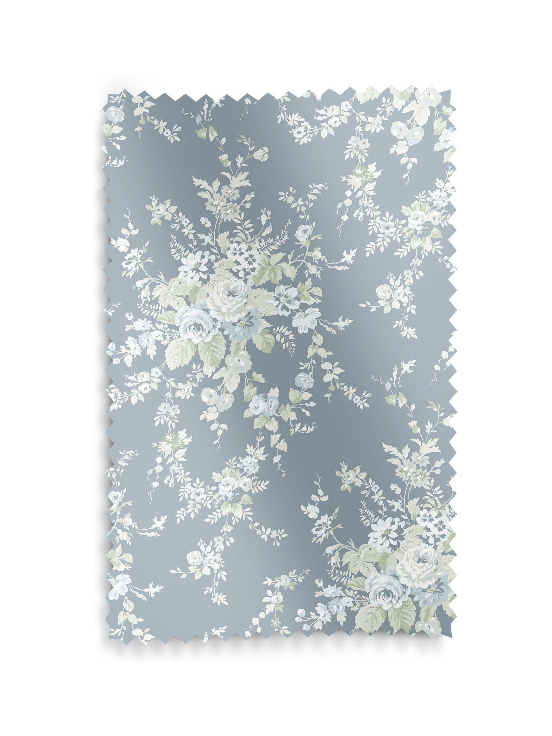 Shabby Chic roman blind dusky blue garden floral (British brand)