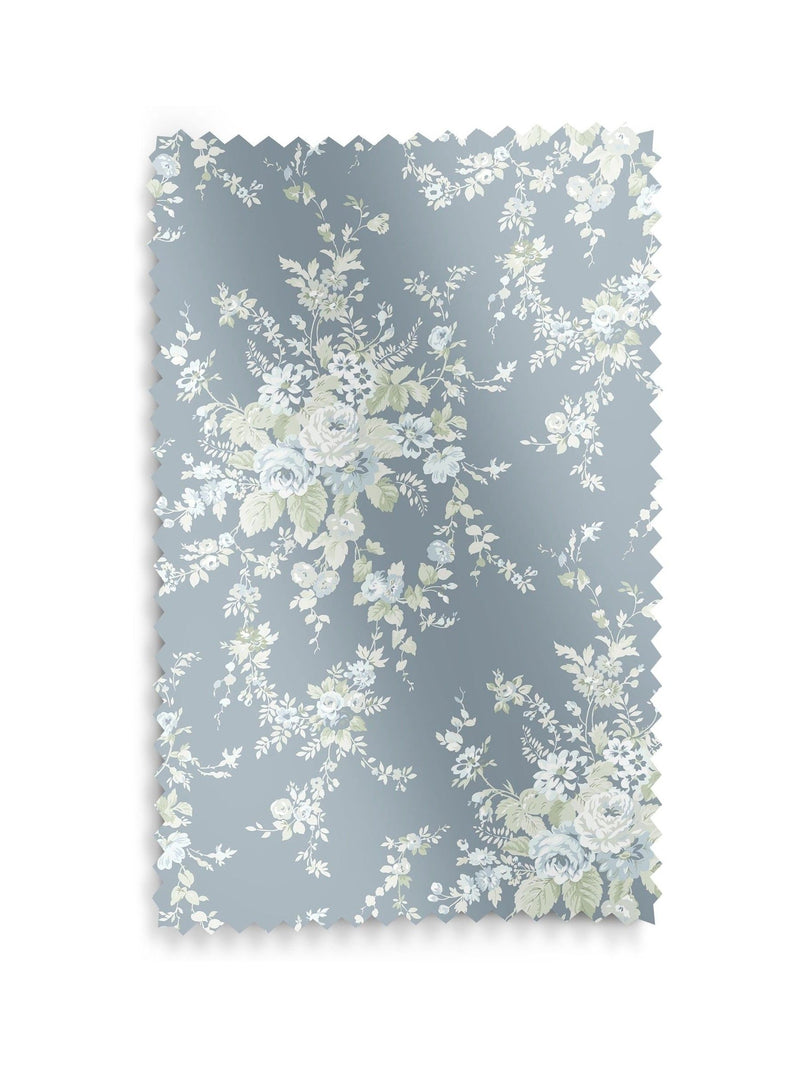 Shabby Chic roman blind dusky blue garden floral (British brand)