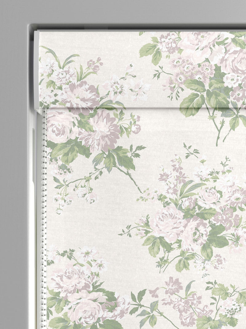 Shabby Chic roman blind natural rose chintz made to measure, UK version