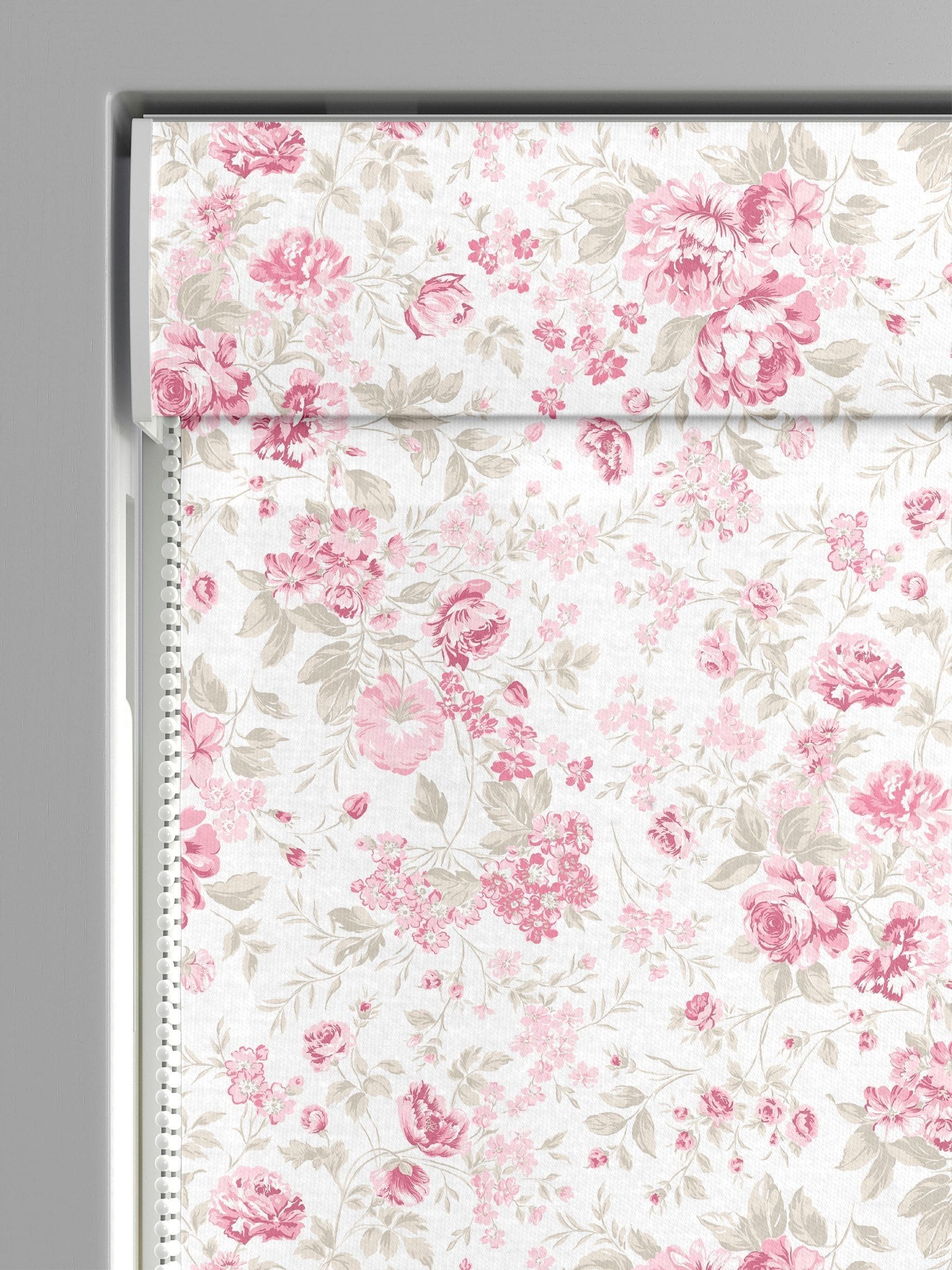 Shabby Chic pink romantic rose Roman blind, imported from the UK