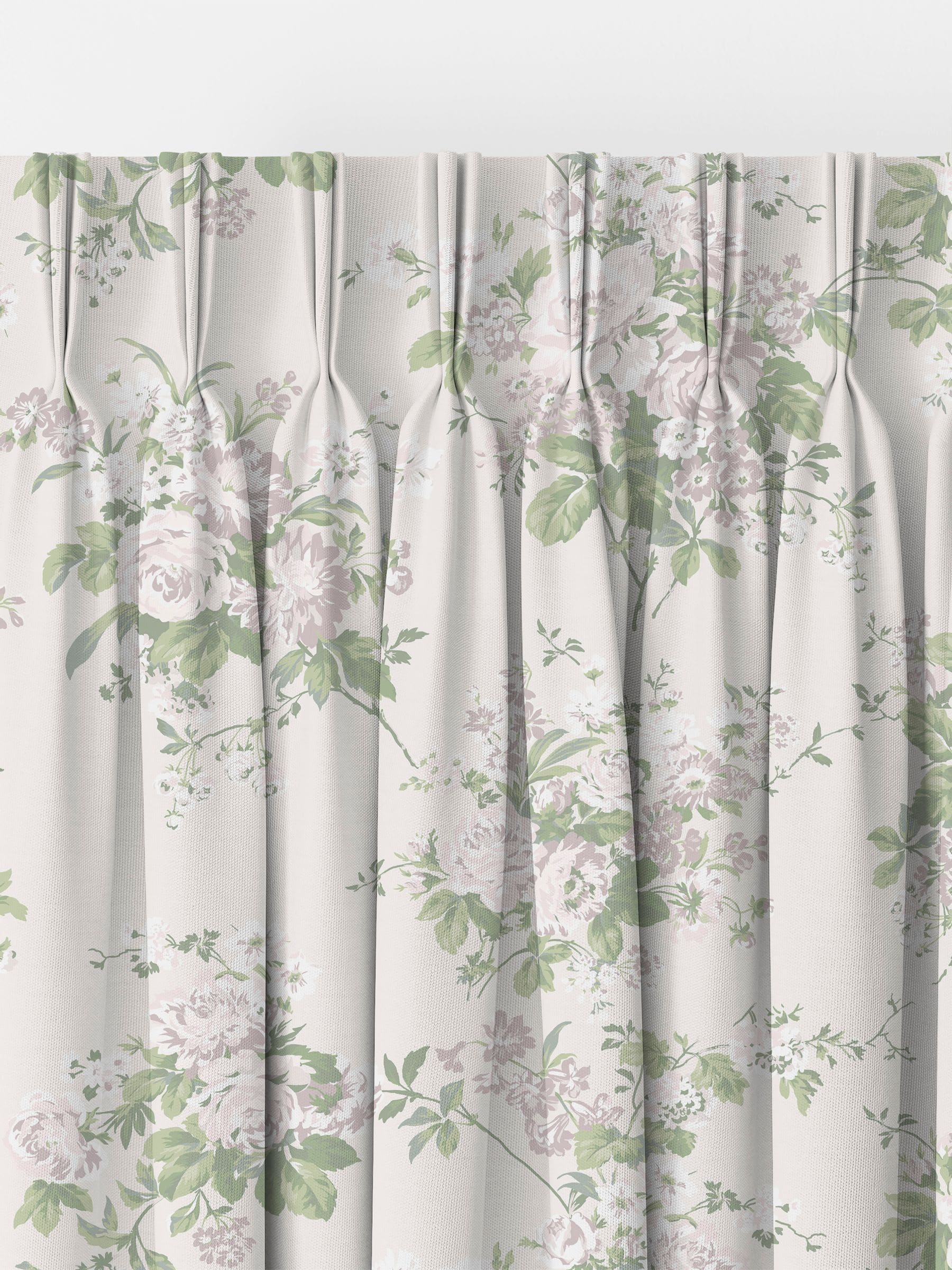 Shabby Chic Natural Rose Chintz curtains made to measure, imported from the UK