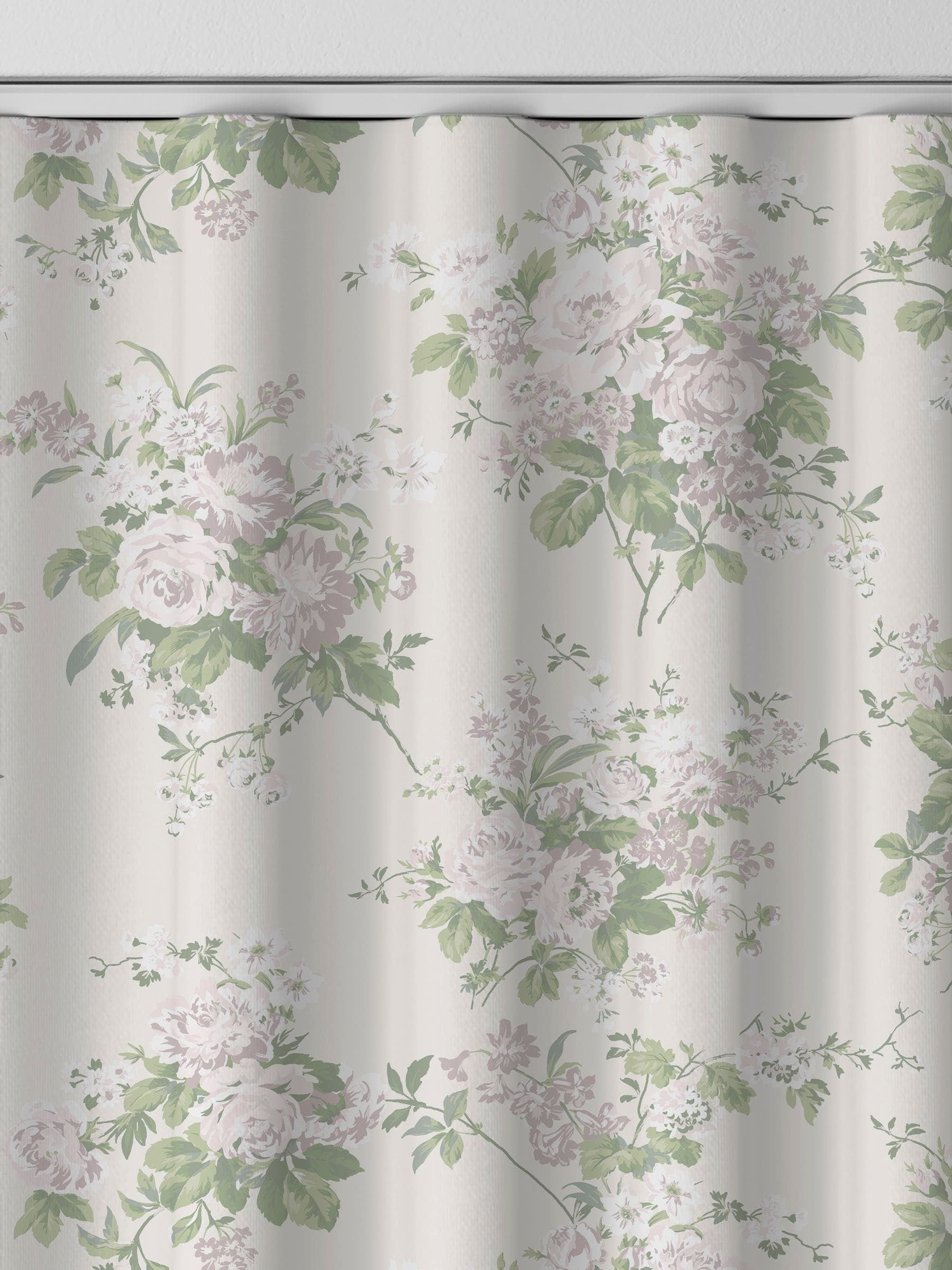Shabby Chic Natural Rose Chintz curtains made to measure, imported from the UK