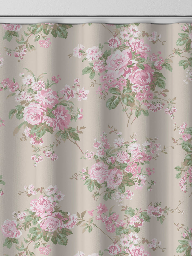Shabby Chic pink rose chintz made to measure curtains - British product