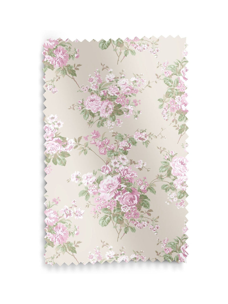 Shabby Chic pink rose chintz made to measure curtains - British product