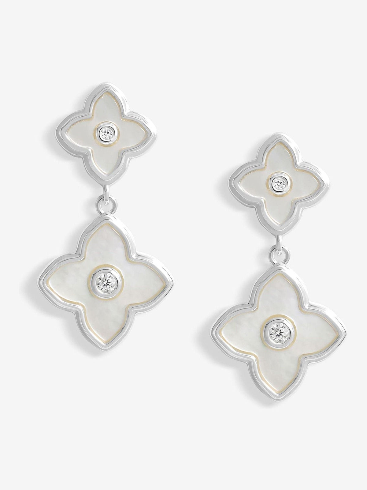 Jon Richard silver mother of pearl earrings, UK version