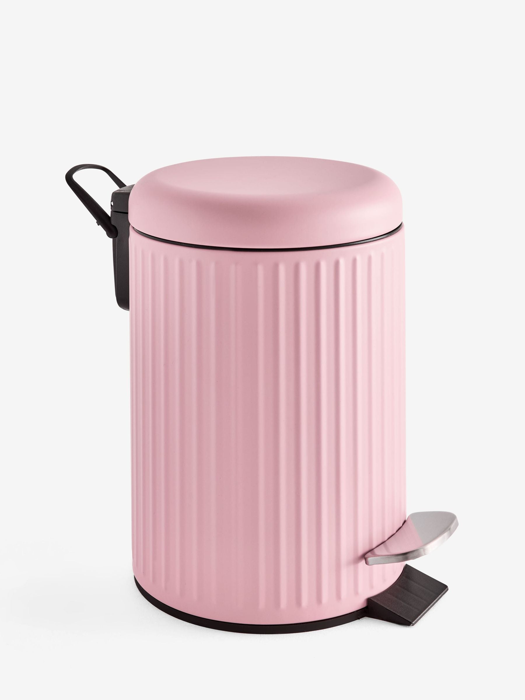 Pink Rib Soft Close 3 Litre Pedal Bin