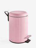 Pink Rib Soft Close 3 Litre Pedal Bin