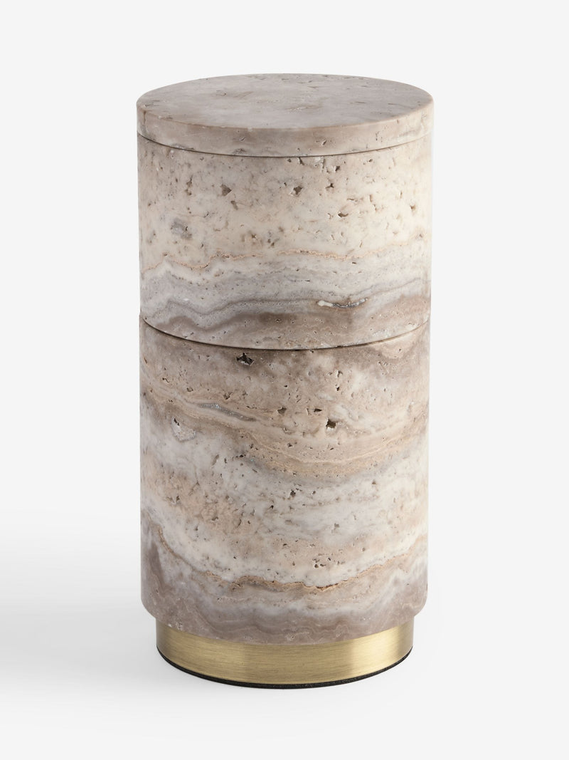 Grey Marble N. premium stacking storage jars 18cm - British product
