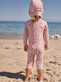 Coral floral swim legionnaire hat children 3mths-10yrs, imported from the UK