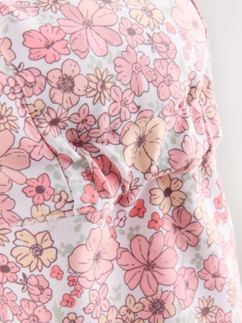 Coral floral swim legionnaire hat children 3mths-10yrs, imported from the UK