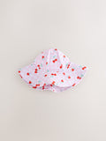 Swim hat pink cherry gingham for children (British brand)