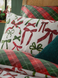 Nathalie Bows duvet cover set in berry/pine - British product