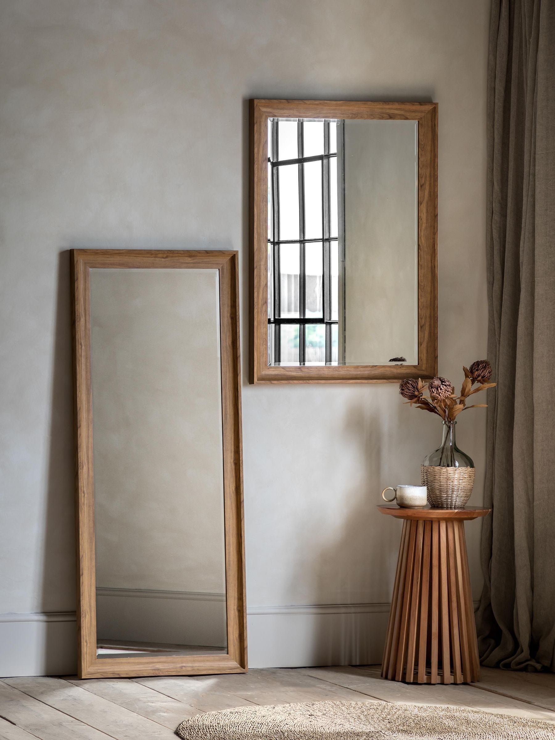 Gallery Home Light Wood Fraisner Rectangle Mirror
