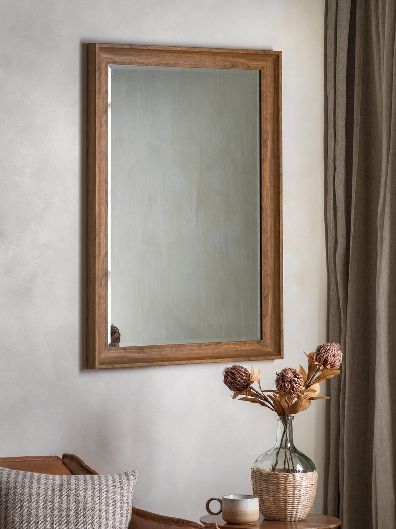 Gallery Home Light Wood Fraisner Rectangle Mirror
