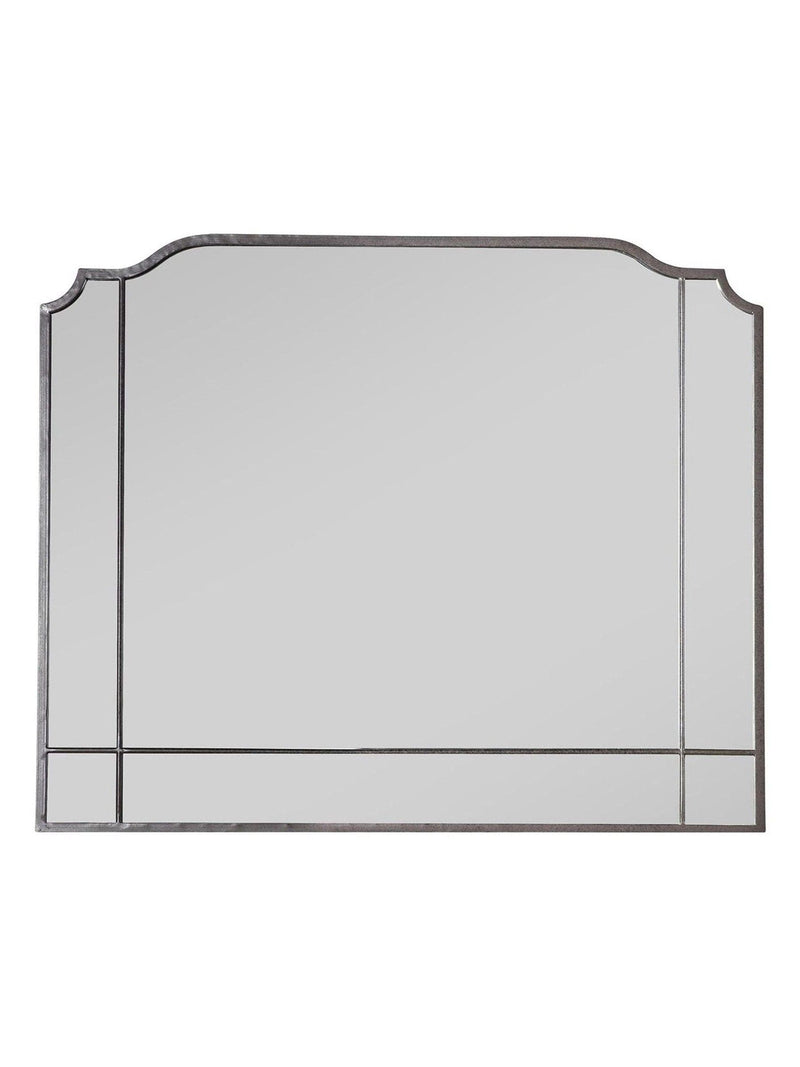 Gallery Home Grey Wardstone Overmantel Mirror, imported from the UK