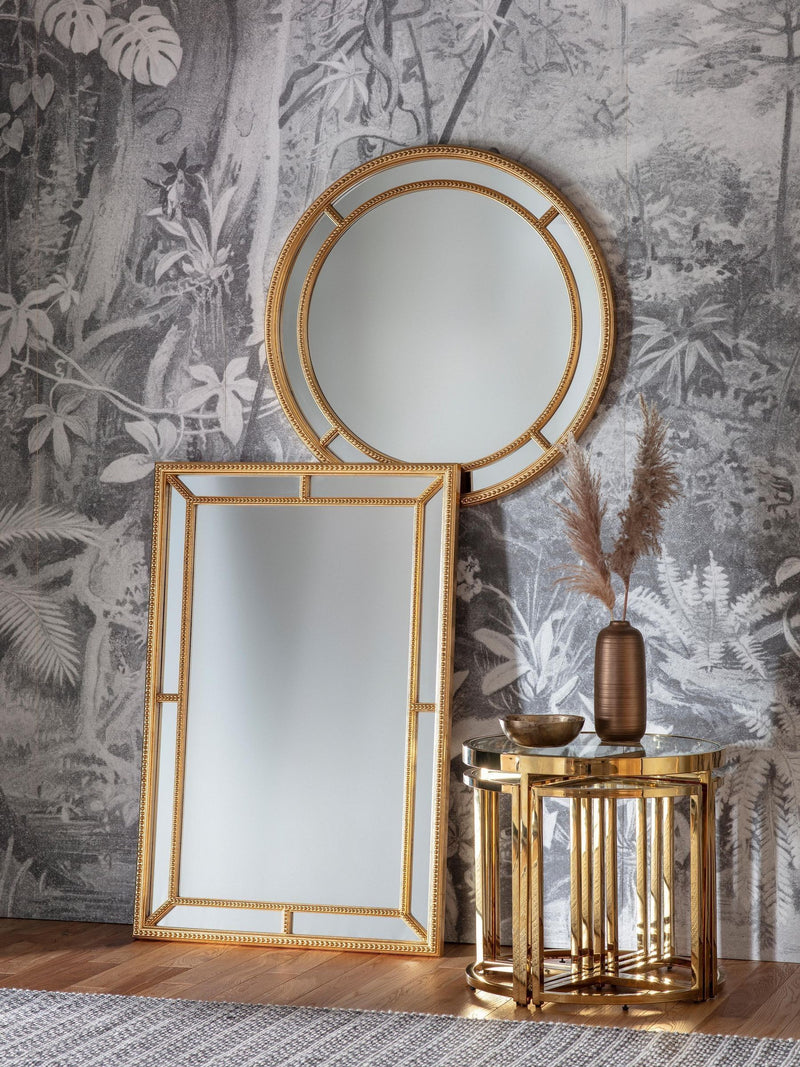 Gallery Home Gold Sinvello Rectangle Mirror 121cm x 80cm, UK version
