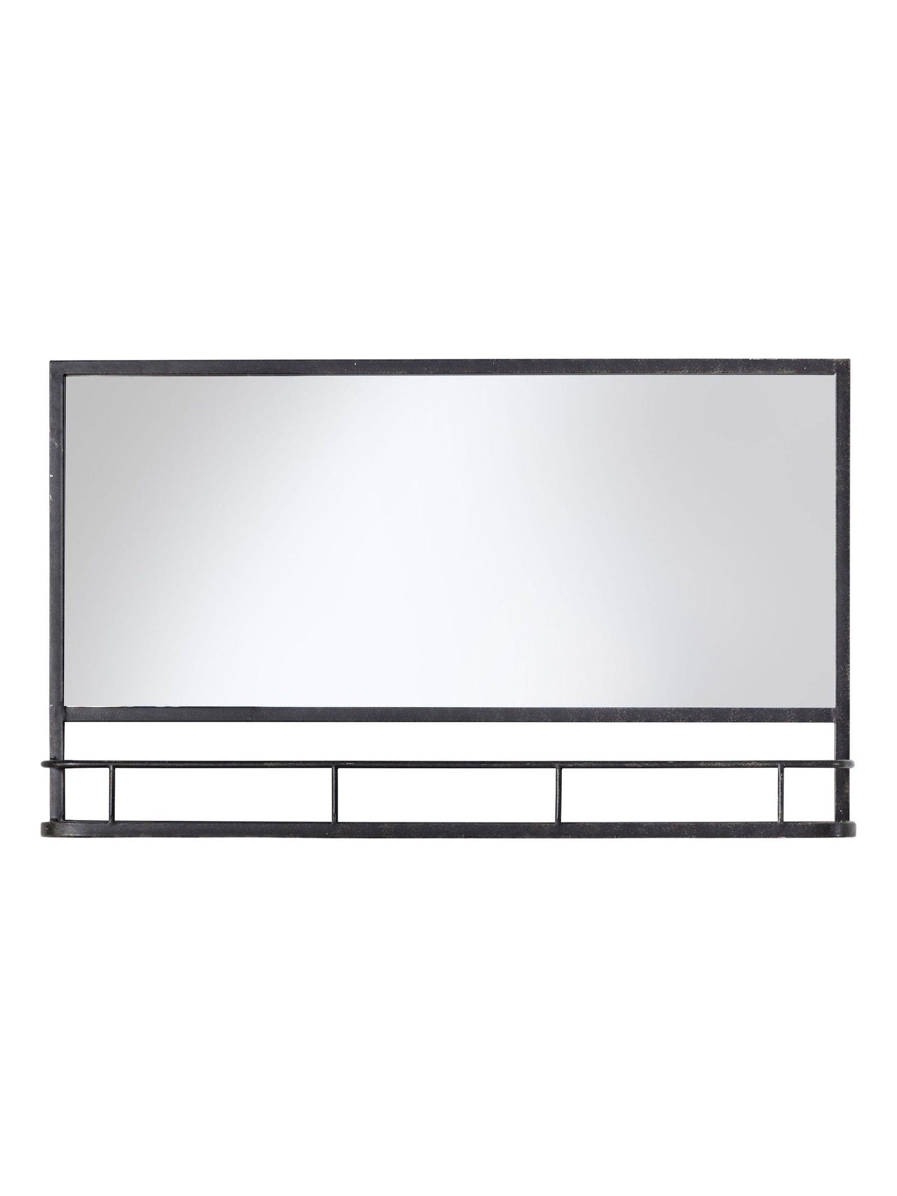 Gallery Home Grey Emrick overmantel mirror 106cm wide (British brand)